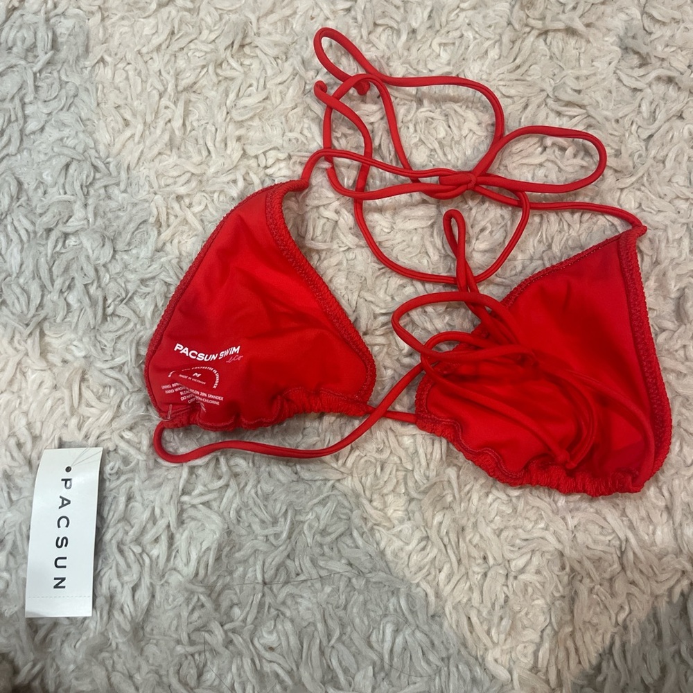 Red Triangle Bikini Top - Picture 2 of 2